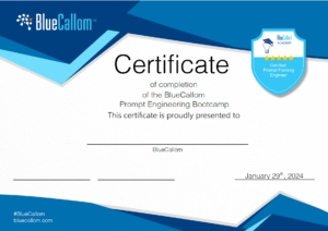 GPTBlue Boot Camp Certificate